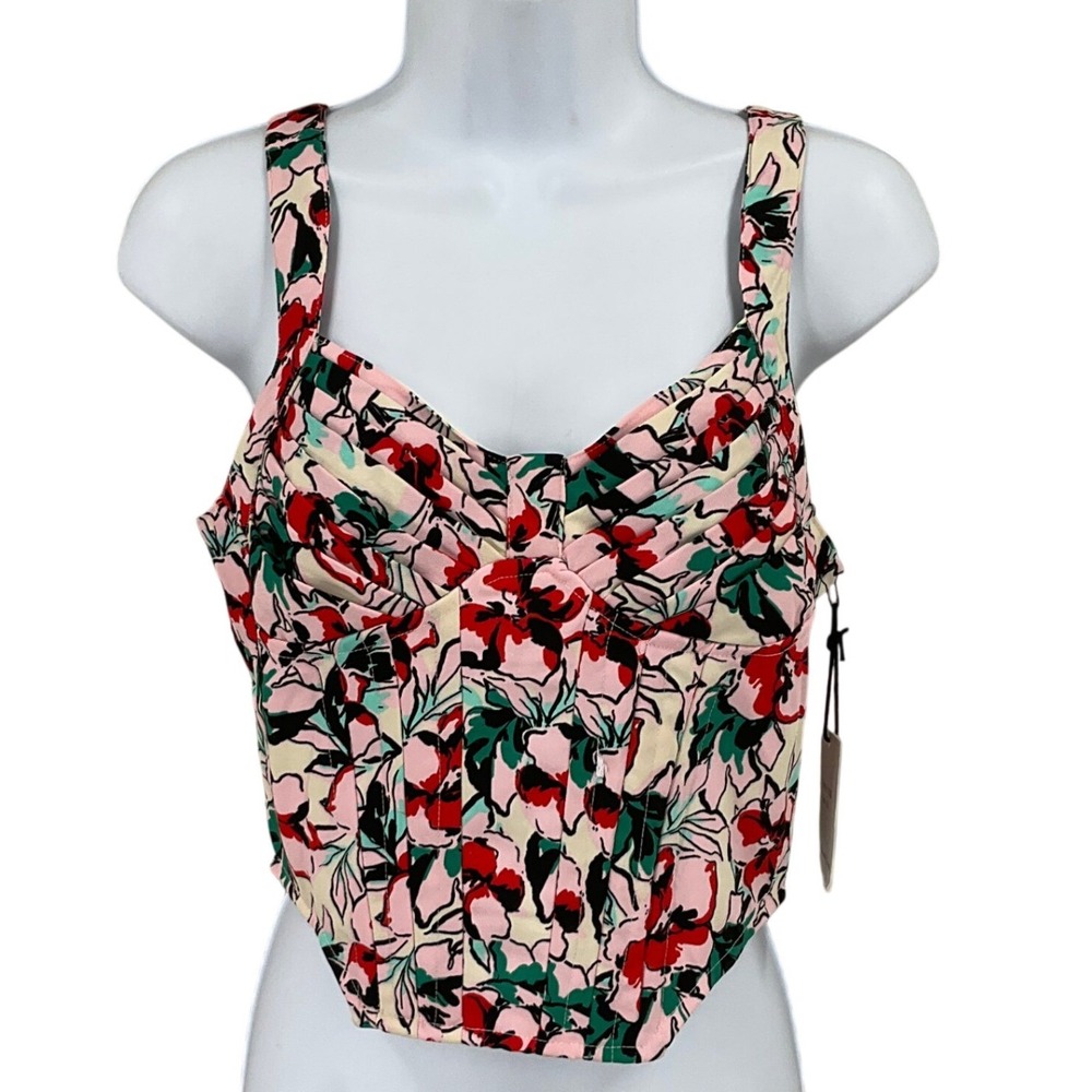 Japna Corset Top Women M Floral Bustier Boho Festival Romantic Feminine Boho